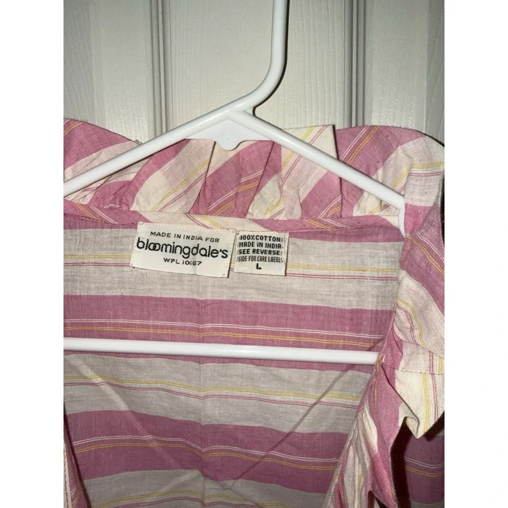 Bloomingdale's Cotton Robe‎ , Ruffles Pockets , Striped , Tie, Lightweight NWT